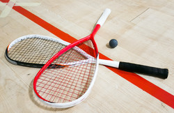 fallabda pályán ütők és labda