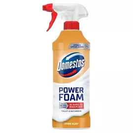 Domestos Power Foam Citrus Blast WC és fürdőszoba tisztító hab, 435 ml