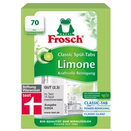 Frosch mosogatógép tabletta, zöldcitrom, 70db