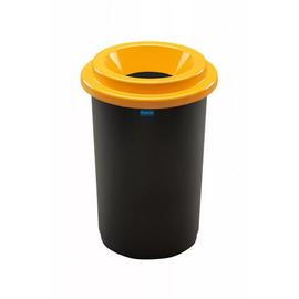 Plafor Eco kerek henger szemetes, fekete/sárga, 50 literes 