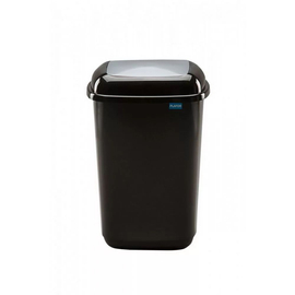 Plafor Quatro rugós billenőfedeles hulladékgyűjtő, fekete/ezüst, 45 literes