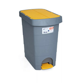 Pelikán Slim hulladékgyűjtő, pedálos, sárga fedéllel, 60 literes 