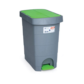 Pelikán Slim hulladékgyűjtő, pedálos, zöld fedéllel, 60 literes 