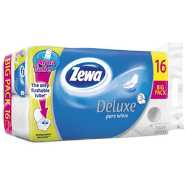 ZEWA Deluxe toalettpapír, 3 rétegű, hófehér (16 tekercs/csomag)