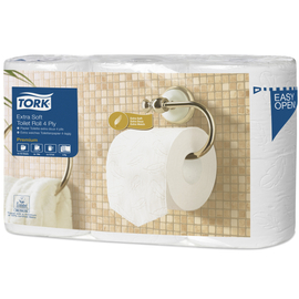 TORK 110405 Extra Soft toalettpapír, 4 rétegű, hófehér (6 tekercs/csomag)