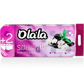 Olala Silk Feel Spa toalettpapír - 3 rétegű, fehér (10 tekercs/csomag)