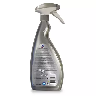 Kép 3/5 - Domestos Prof. TASKI Sani 4 in 1 Plus Spray 750ml - Tejsav alapú fürdőszobai tisztító-, fertőtlenítőszer, vízkőoldó és illatosító hatással hátoldala
