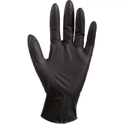 Nitril kesztyű, 200 db, fekete