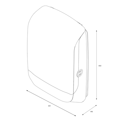 Kép 3/3 - KATRIN Inclusive hajtott kéztörlő adagoló M, fehér