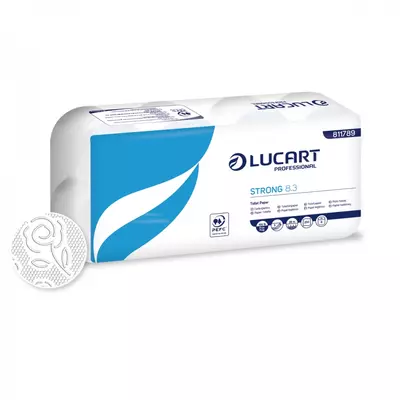 Lucart Strong 8.3 toalettpapír, 3 rétegű (8 tekercs/csomag)
