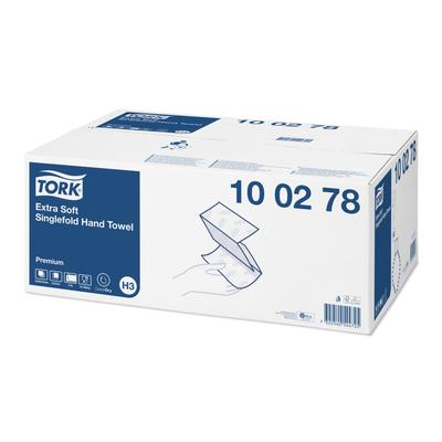 TORK 100278 Extra Soft hajtott kéztörlő, 2 rétegű, hófehér