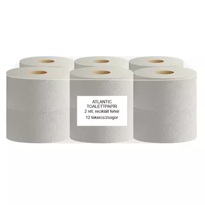 ATLANTIC mini 19 cm-es toalettpapír, 2 rétegű, 80% fehér