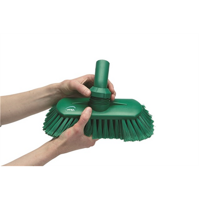 Kép 4/6 - Vikan Mosó kefe, csukló nyakkal, vizezővel, 240 mm, puha/osztott