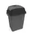 Hippo billenőfedeles szelektív  hulladékgyűjtő, műanyag, antracit/fekete, 50 literes