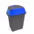 Hippo billenőfedeles szelektív  hulladékgyűjtő, műanyag, antracit/kék, 50 literes