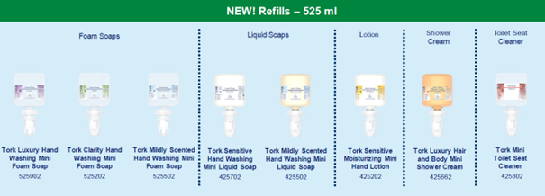 Tork 525 ml-es szappan utántöltők