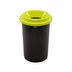 Plafor Eco kerek henger szemetes, fekete/zöld, 50 literes
