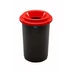 Plafor Eco kerek henger szemetes, fekete/piros, 50 literes